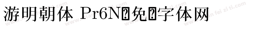 游明朝体 Pr6N字体转换